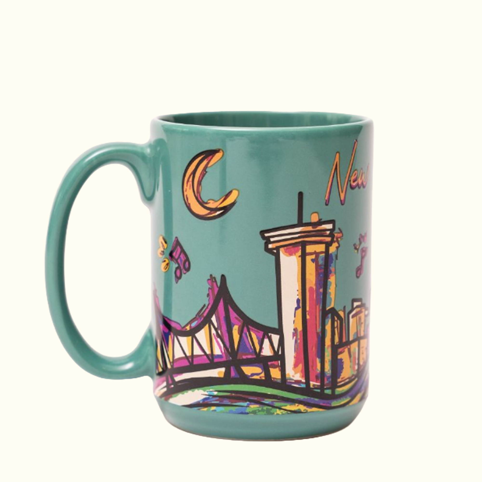 Abstract New Orleans Skyline Mug