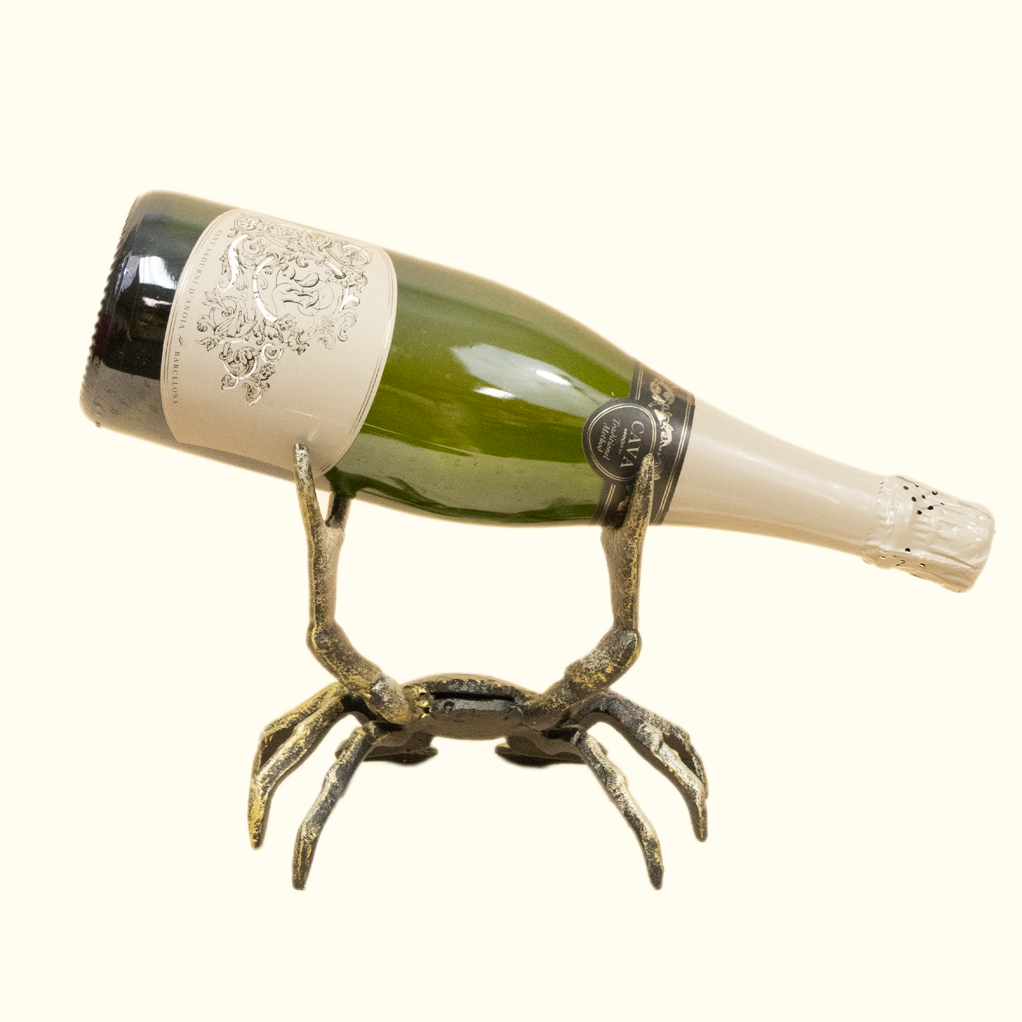 Brass Crab Bottle Holder - Aunt Sally’s Pralines