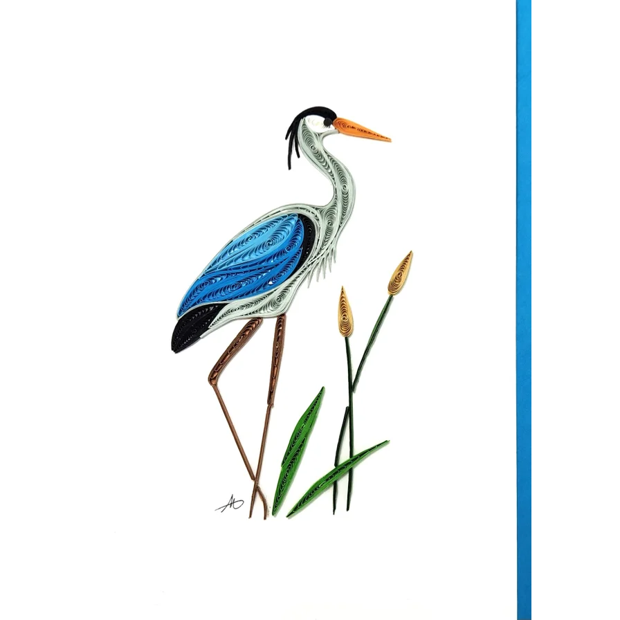 Blue Heron Greeting Card - Aunt Sally’s Pralines