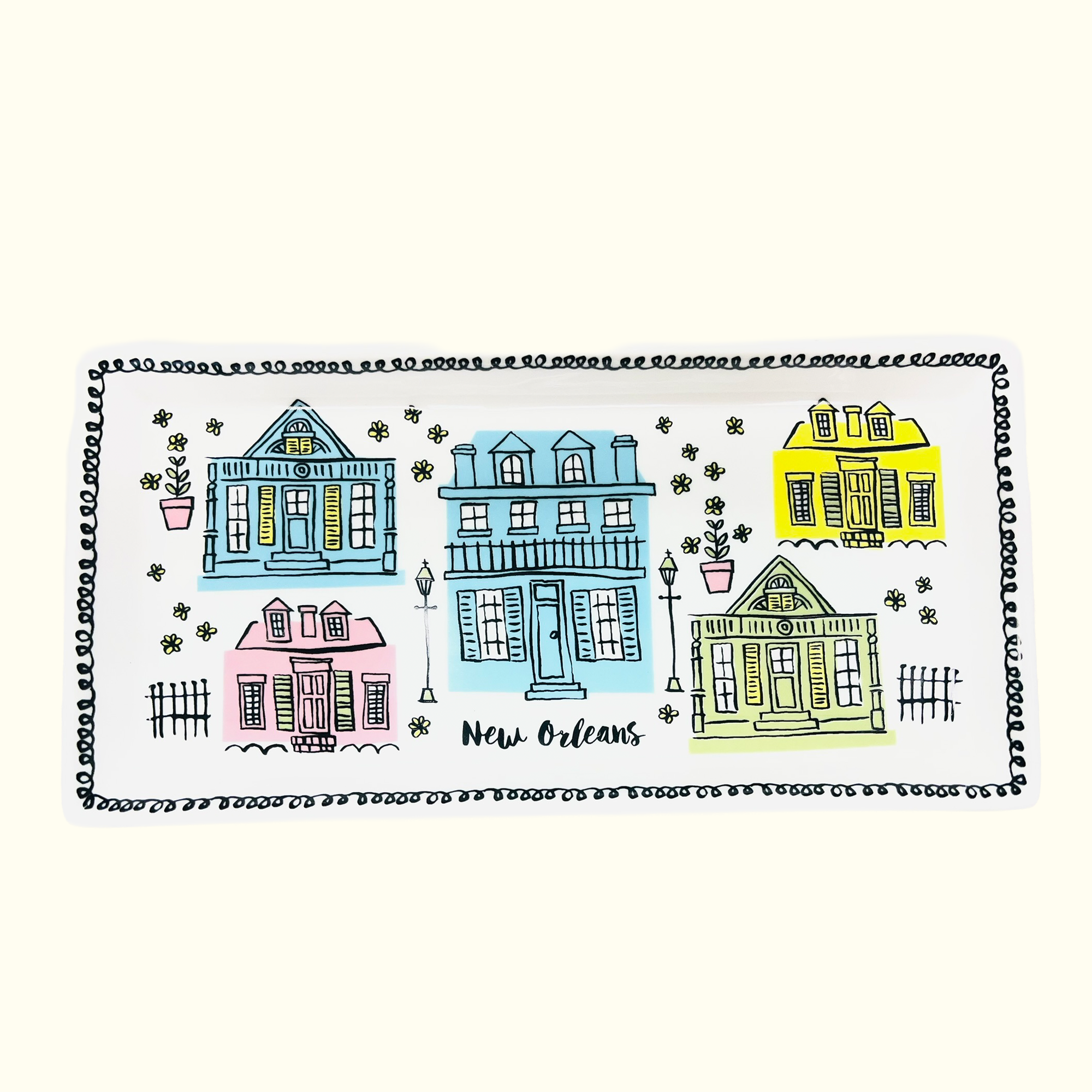 NOLA Creole Cottages Tray
