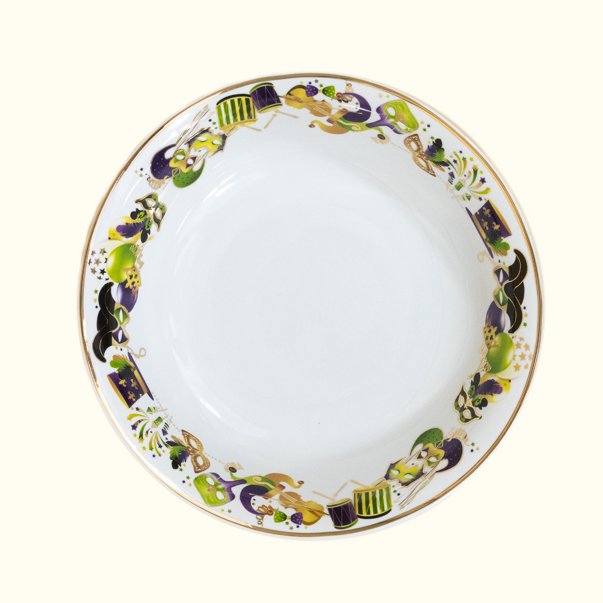Mardi Gras Merriment Trim Serving Bowl - Aunt Sally’s