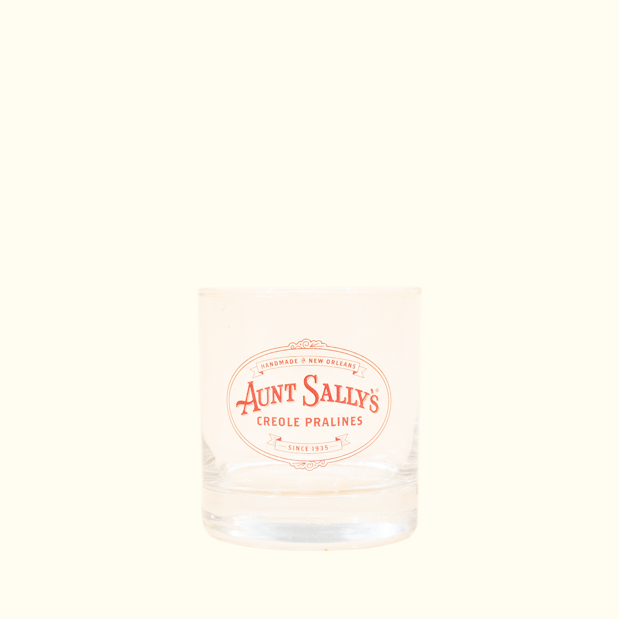 Aunt Sally’s Logo Rocks Glass - Aunt Sally’s Pralines