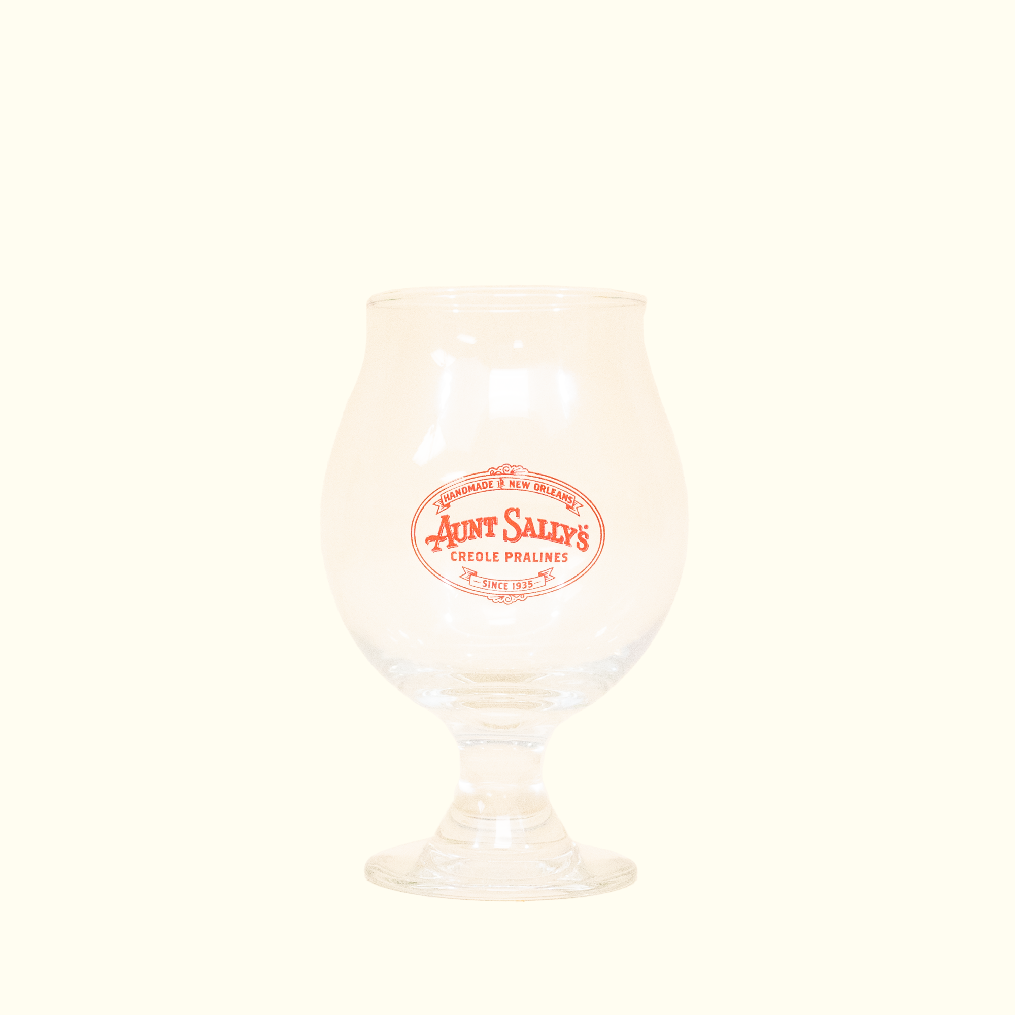 Aunt Sally’s Logo Tulip Glass - Aunt Sally’s Pralines