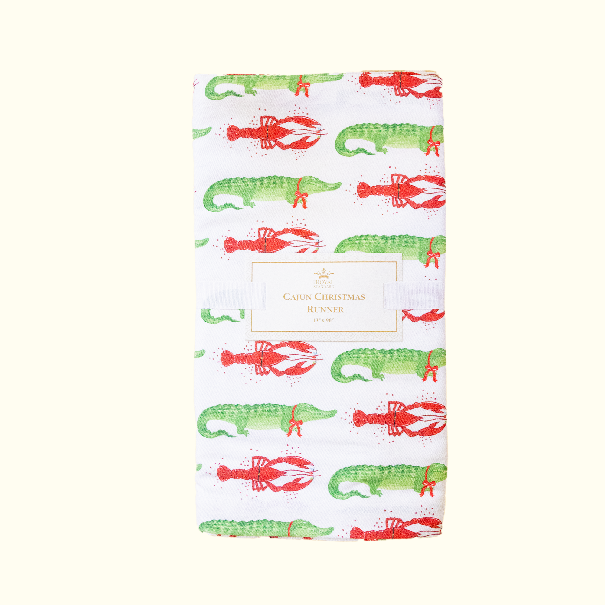 Cajun Christmas Gator and Crawfish Table Runner - Aunt Sally’s Pralines