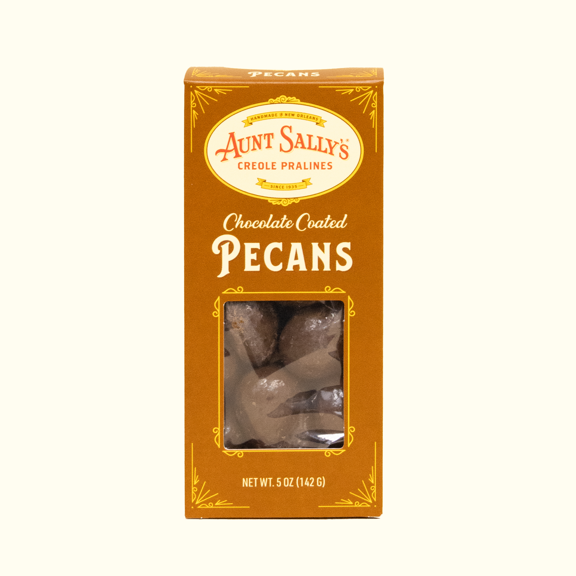 Coated Pecans - Chocolate Coated 5 pz. - Aunt Sally’s Pralines