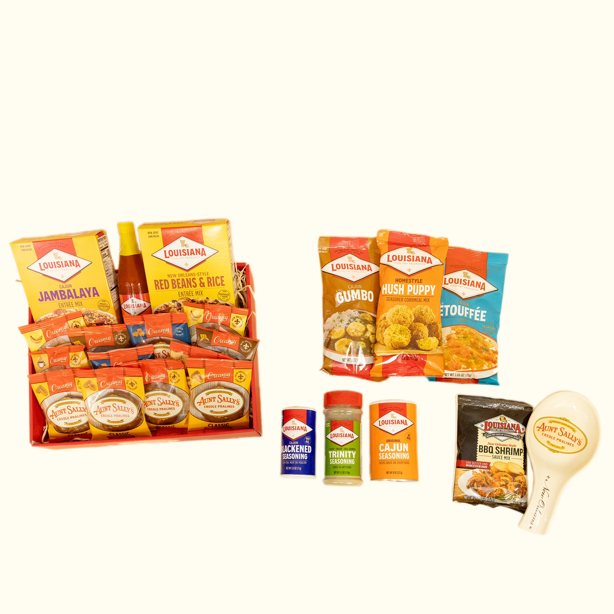 Louisiana Cooking Gift Basket - Aunt Sally’s Pralines