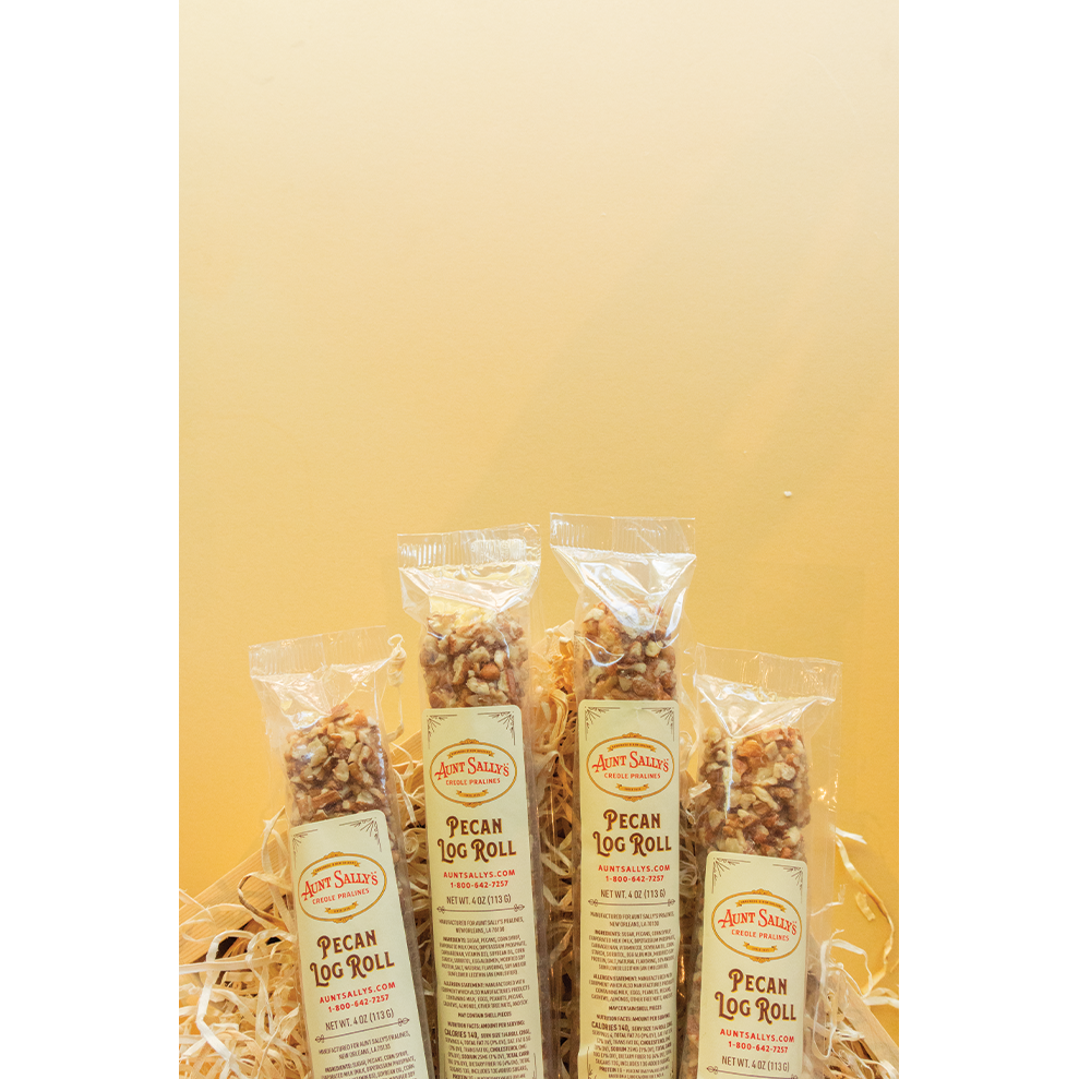 Original Praline Pecan Log Roll - Pack of 4 - Aunt Sally’s Pralines