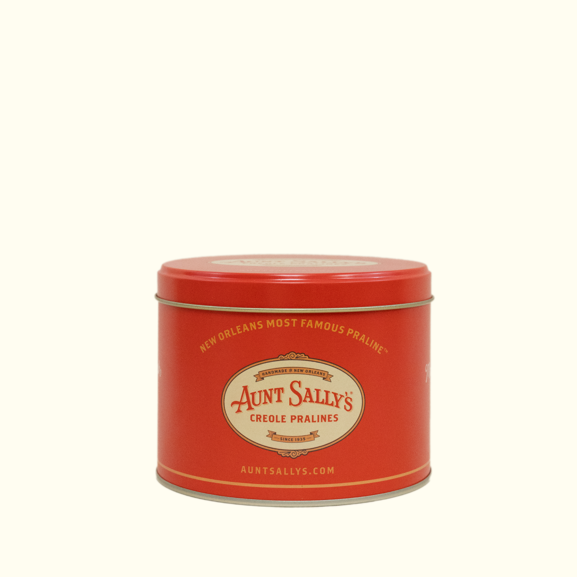 Pecan Pralines Round Tin - Aunt Sally’s Pralines