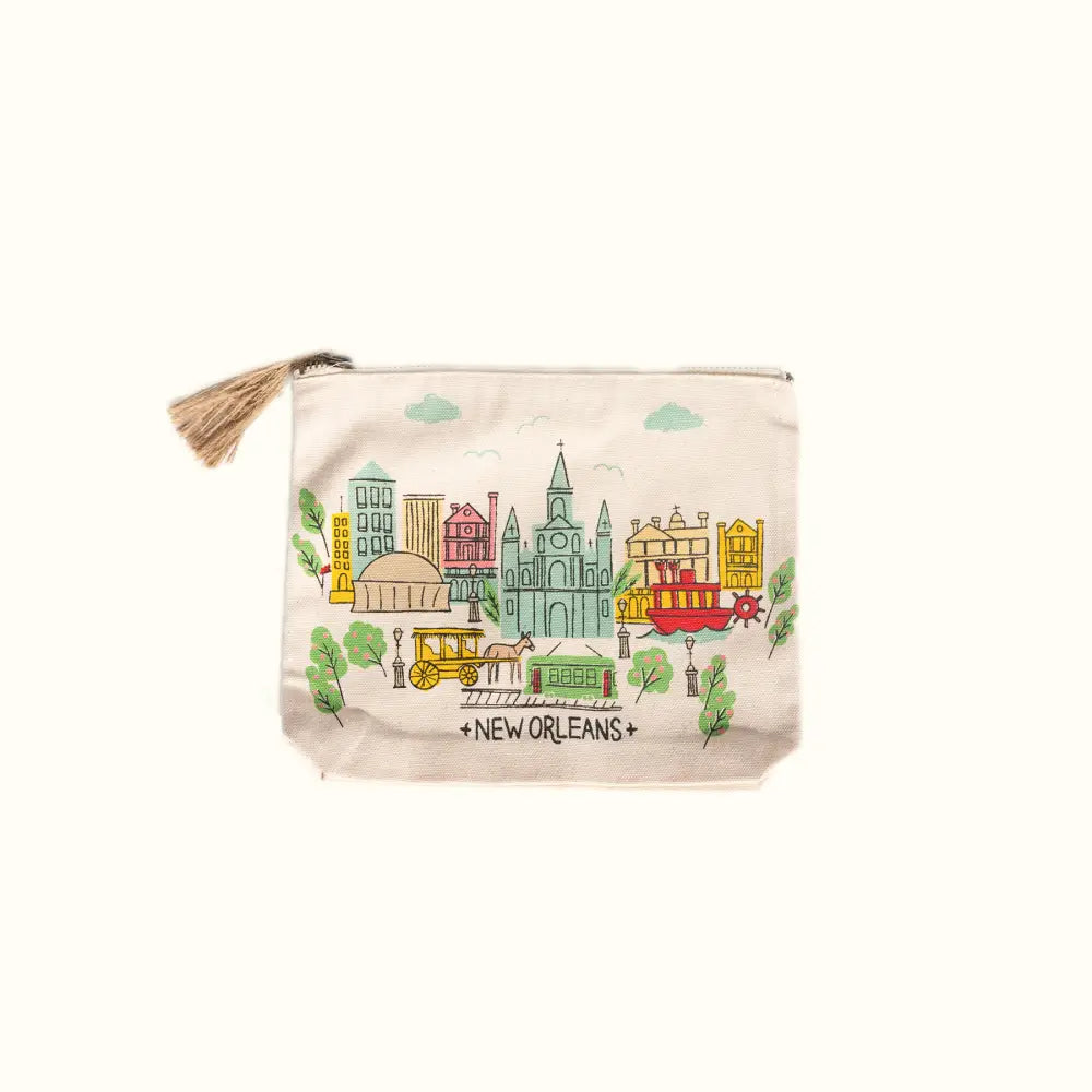New Orleans French Quarter Cityscape Pouch - Aunt Sally’s Pralines