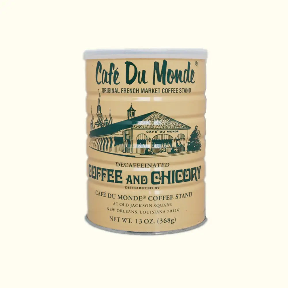 Cafe Du Monde Decaffeinated Coffee and Chicory Tin - Aunt Sally’s Pralines