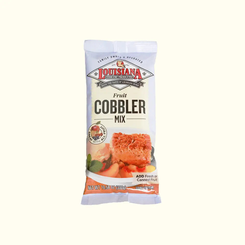 Louisiana Fish Fry Base and Sauce Mixes - Fruit Cobbler Mix (12 oz) Aunt