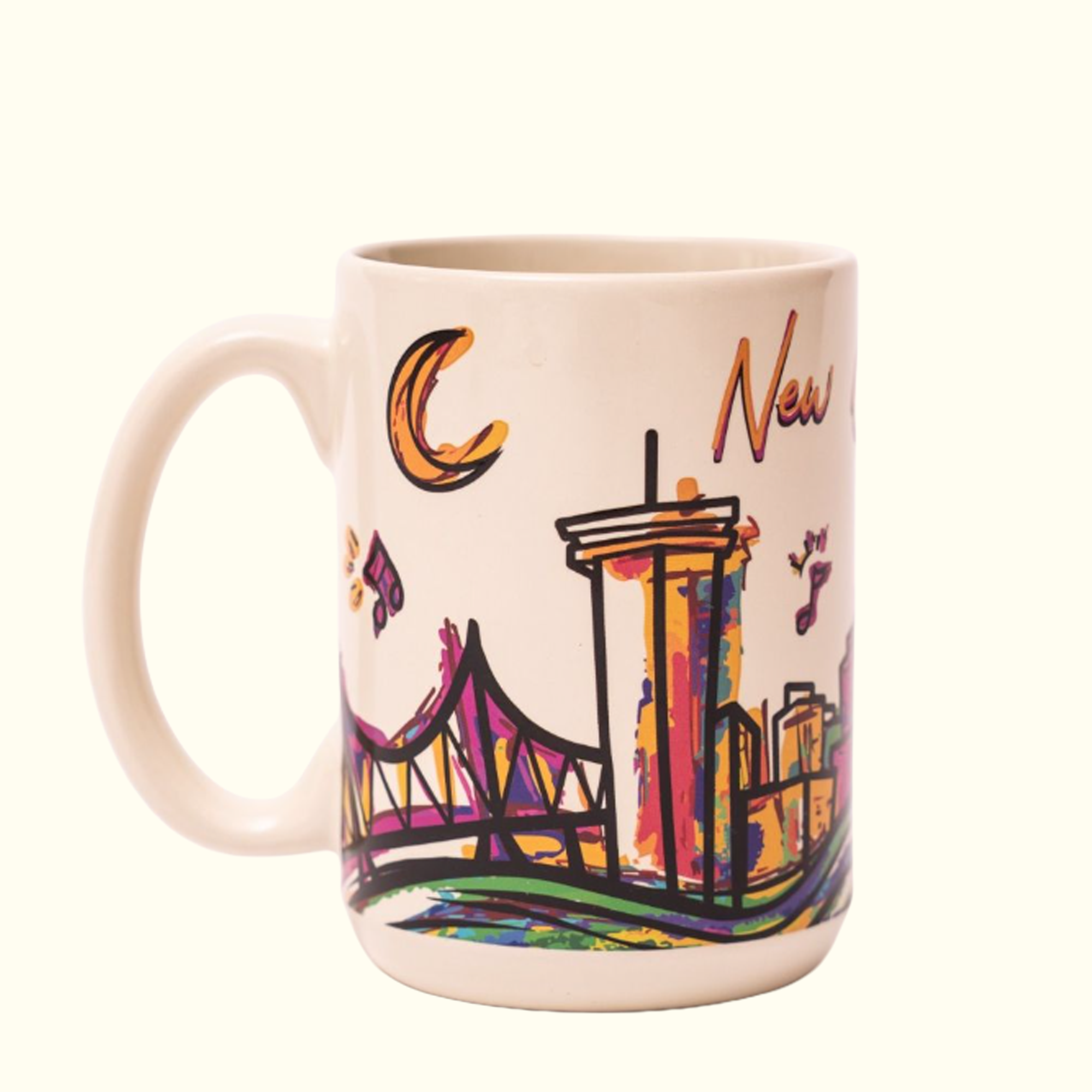 Abstract New Orleans Skyline Mug