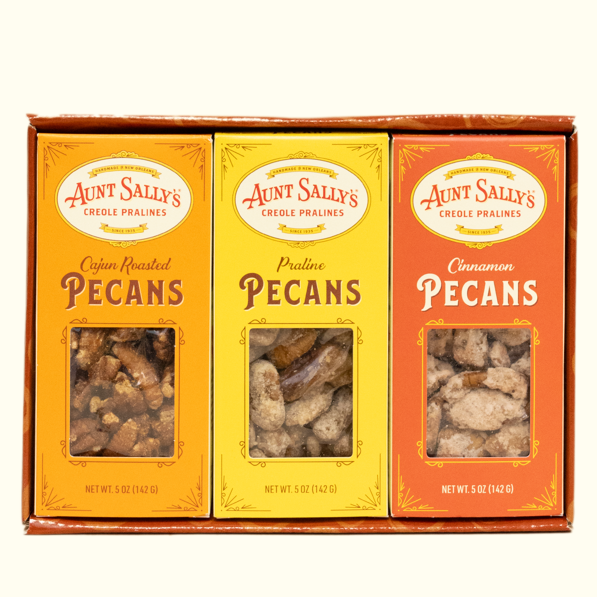 Pecan Trio Gift Box - Aunt Sally’s Pralines