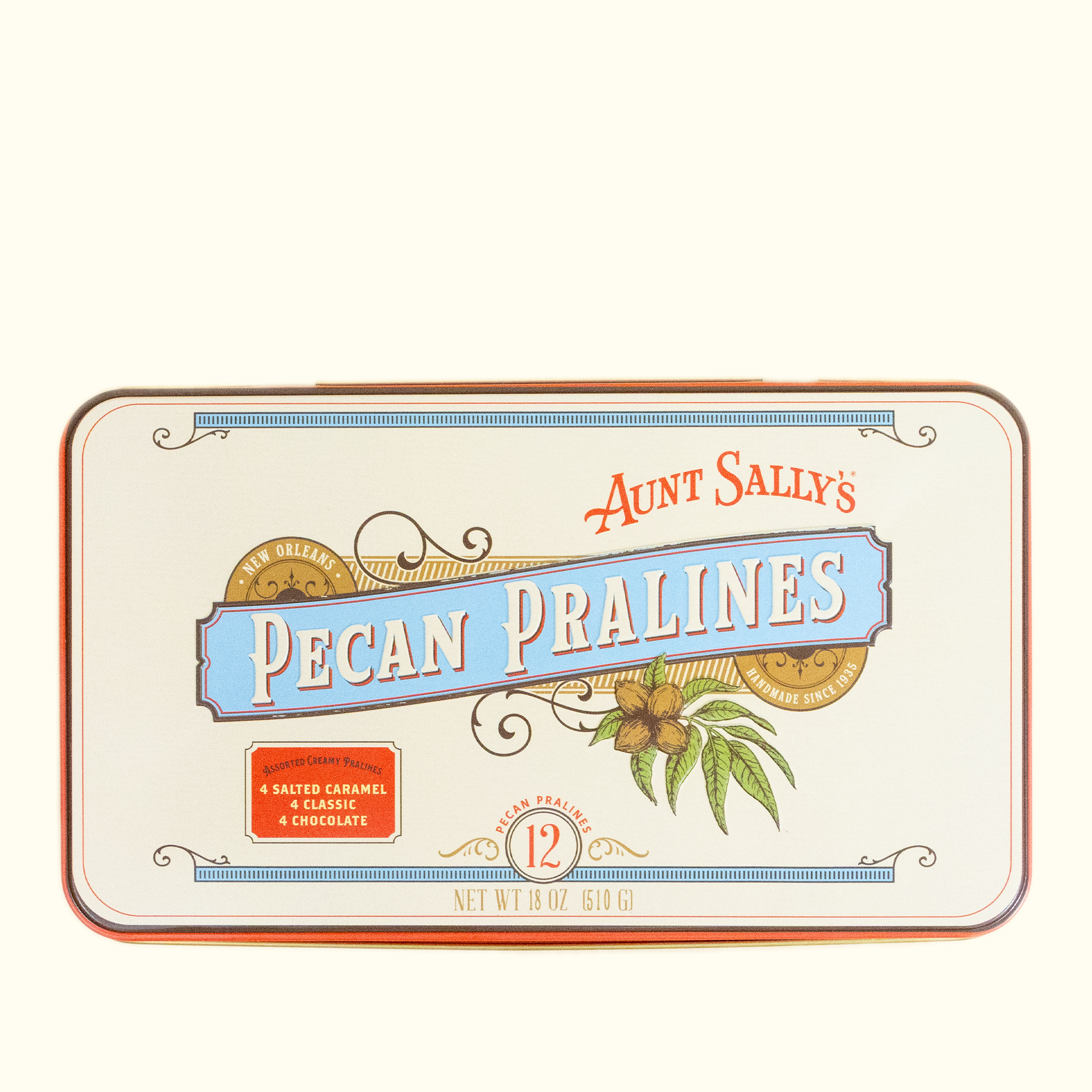 Pecan Pralines 12 Count Tin Aunt Sally’s Pralines