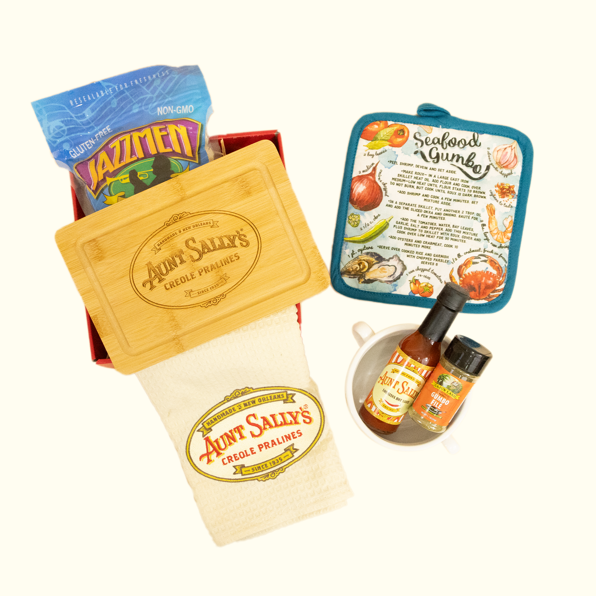 Gumbo Gift Basket Aunt Sally’s Pralines
