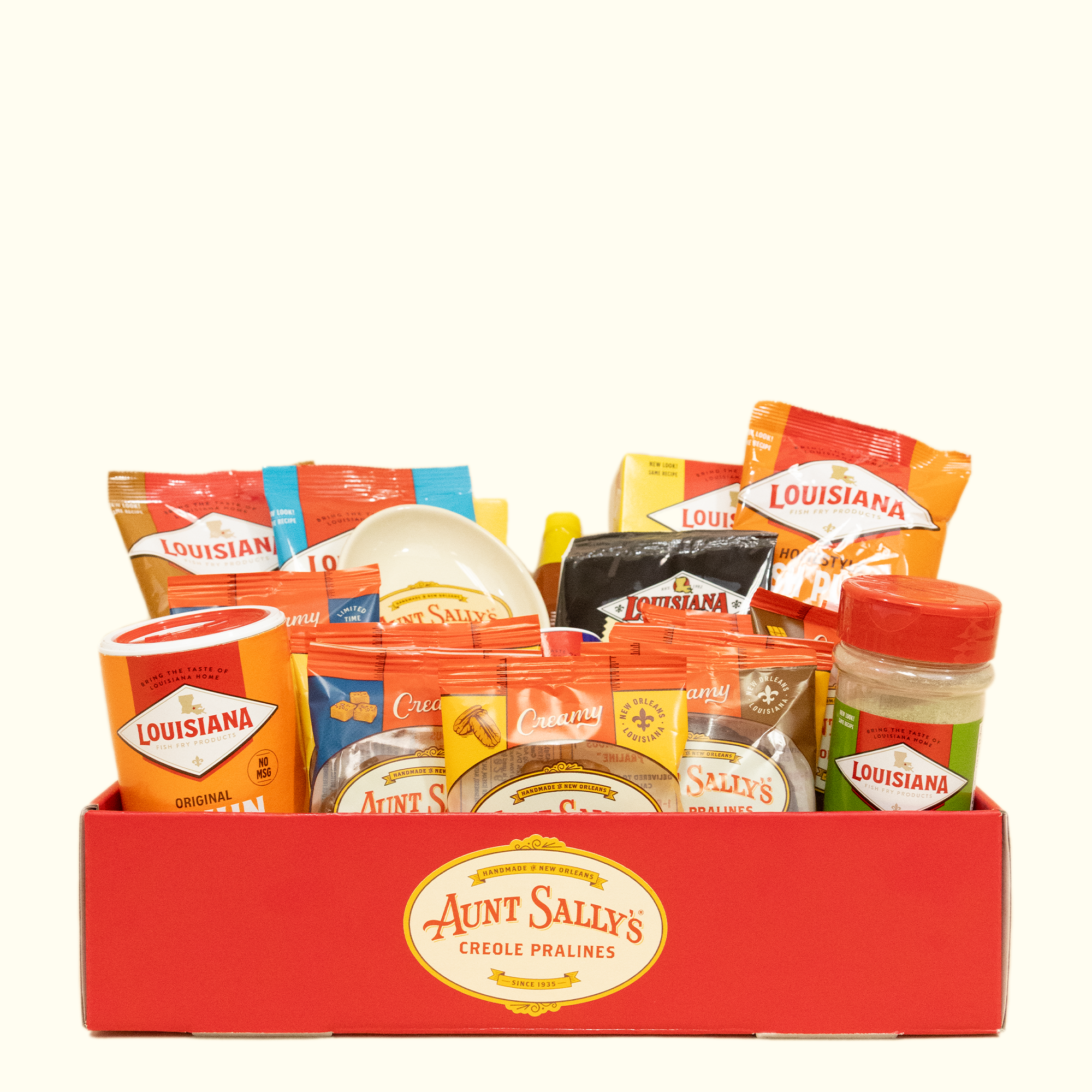 Louisiana Cooking Gift Basket Aunt Sally’s Pralines