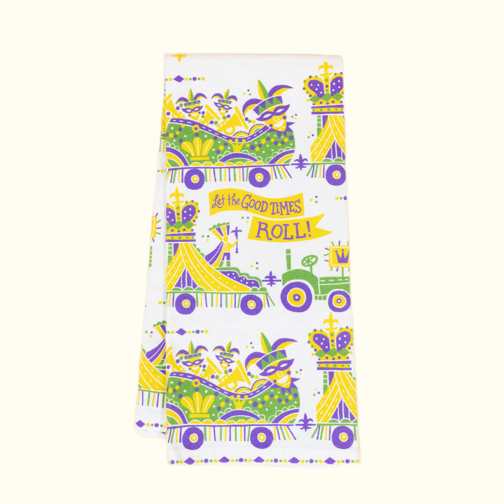 Let the Good Times Roll Kitchen Towel - Aunt Sally’s Pralines