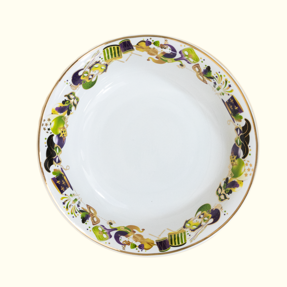 Mardi Gras Merriment Trim Serving Bowl - Aunt Sally’s