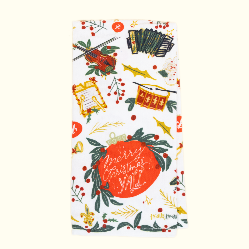 Merry Christmas Y’all Kitchen Towel - Aunt Sally’s Pralines