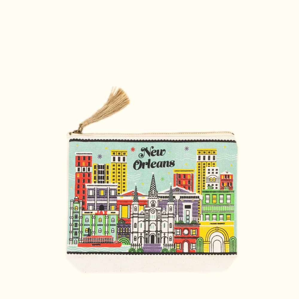 New Orleans French Quarter City Blocks Pouch - Aunt Sally’s Pralines