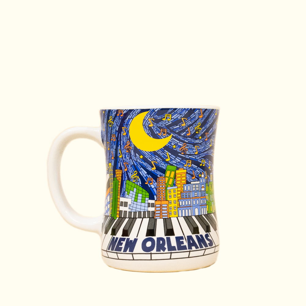 New Orleans Jazz Cityscape Mug - Aunt Sally’s Pralines