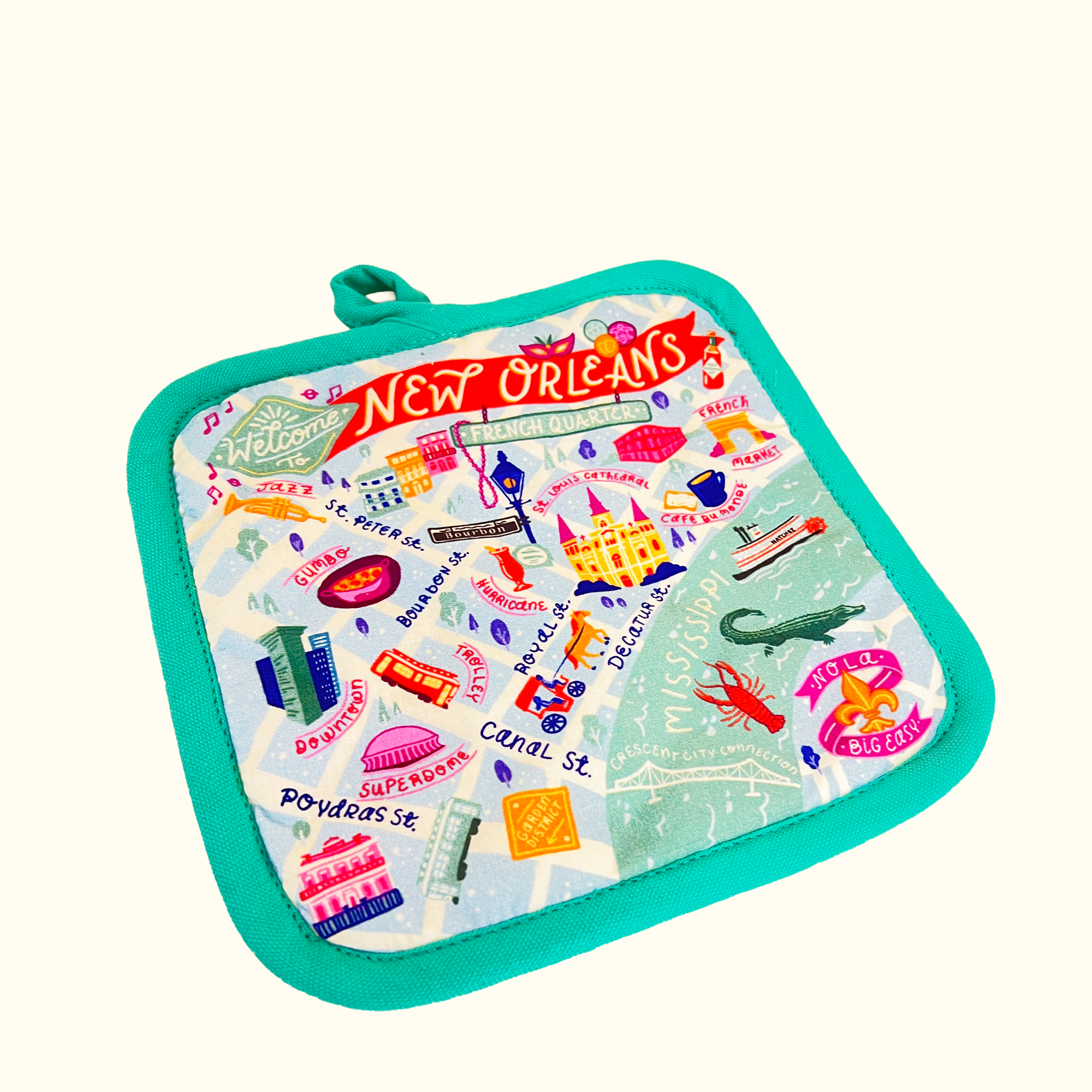 New Orleans Color Map Pot Holder