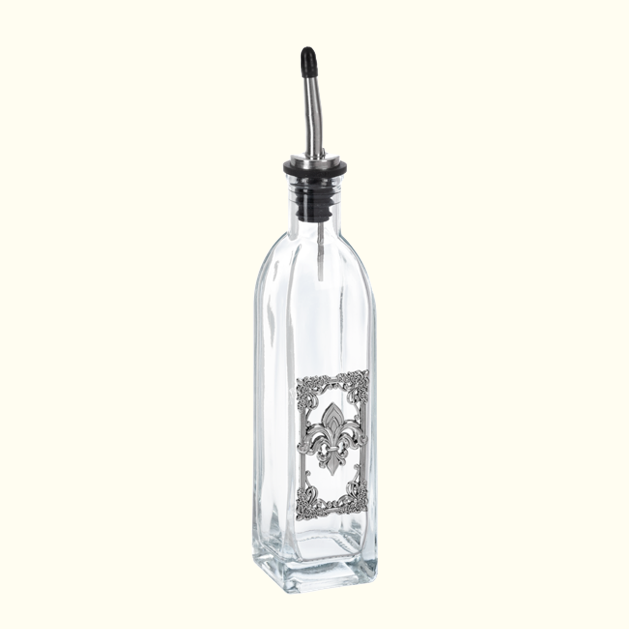 Vintage Fleur de Lis Oil Bottle