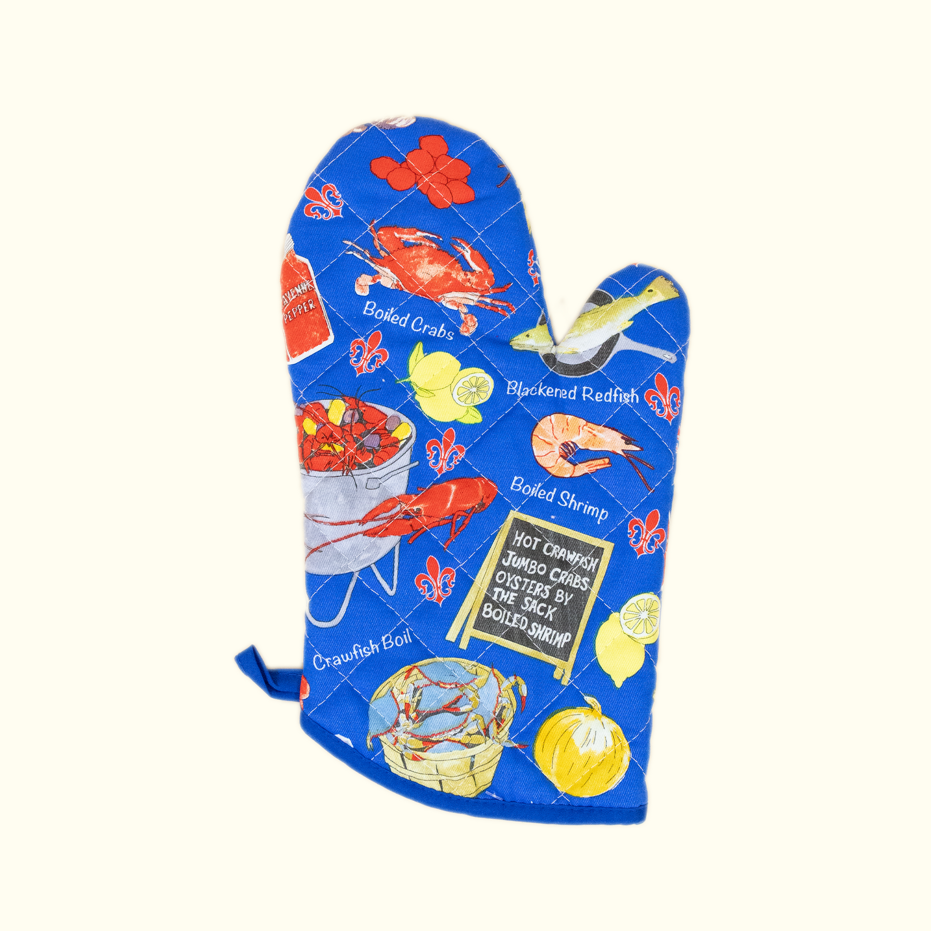 Blue Crawfish Boil Oven Mitt