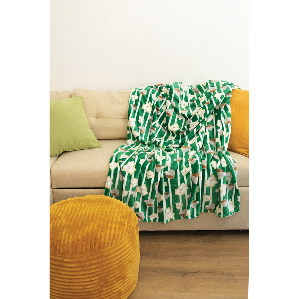 Cafe au Lait and Beignet Throw Blanket - Aunt Sally’s Pralines