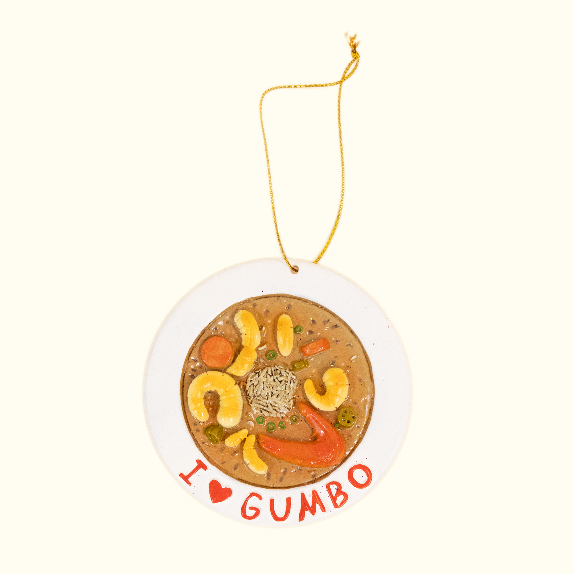 I Love Gumbo Bowl Ornament - Aunt Sally’s Pralines