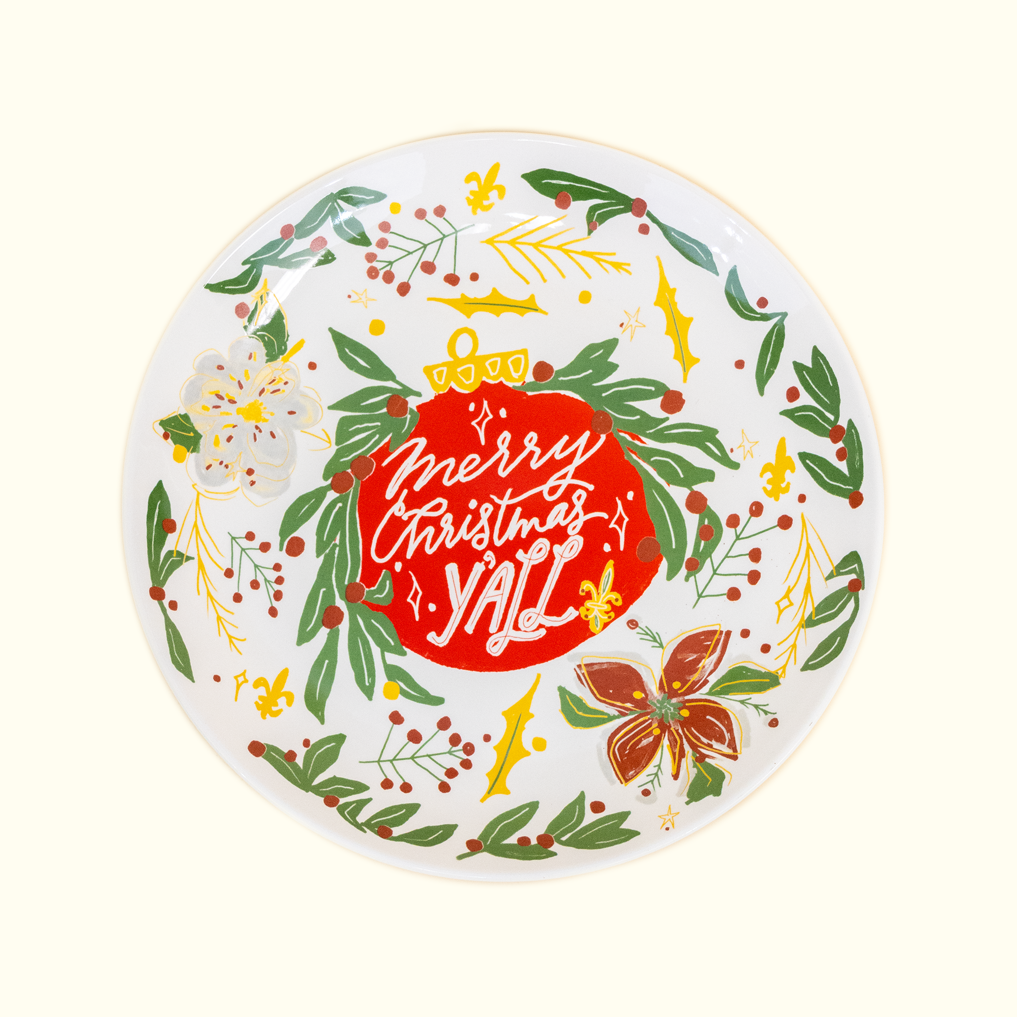 Merry Christmas Y’all Platter - Aunt Sally’s Pralines