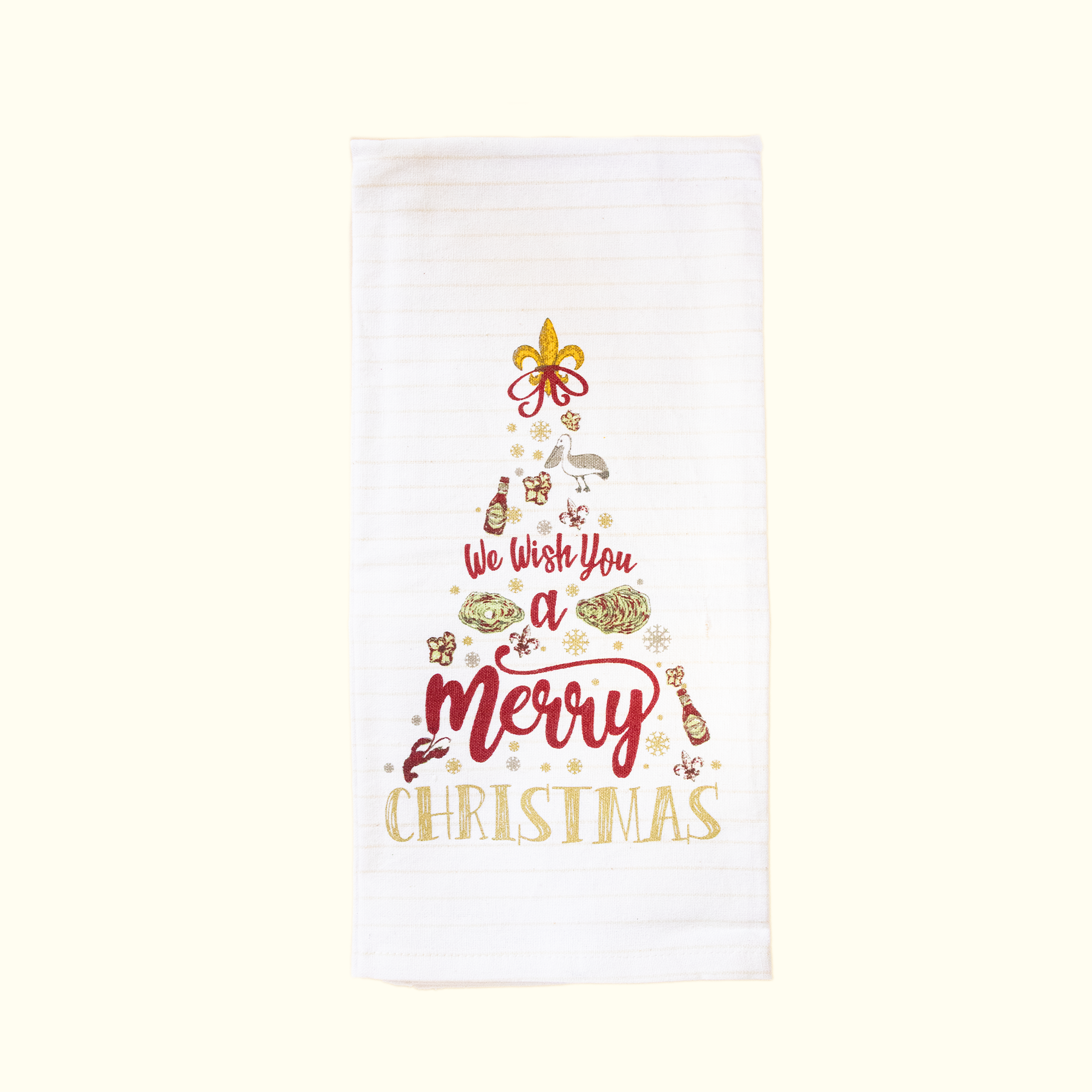 Wish You a Merry Christmas Kitchen Towel - Aunt Sally’s Pralines