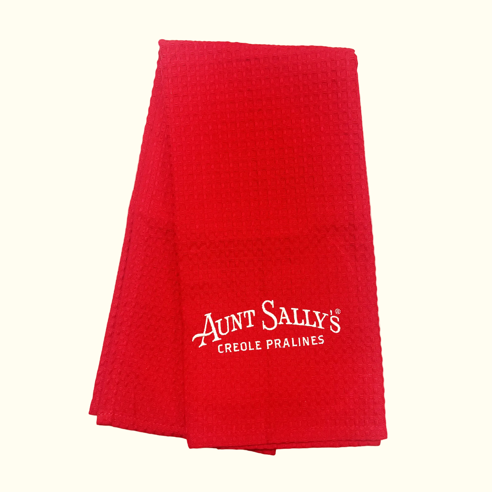 Aunt Sally's Logo Kitchen Towel – Red