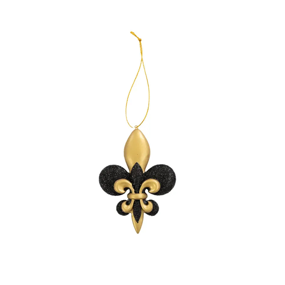 Black and Gold Fleur de Lis Ornament - Aunt Sally’s Pralines