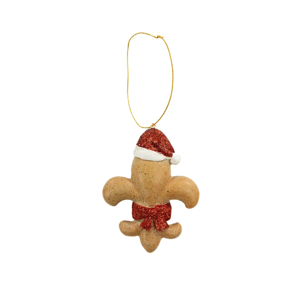 Gingerbread Fleur de Lis Ornament - Aunt Sally’s Pralines