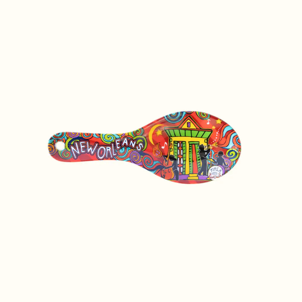 New Orleans Ceramic Swirl Jazz House Spoon Rest - Aunt Sally’s Pralines