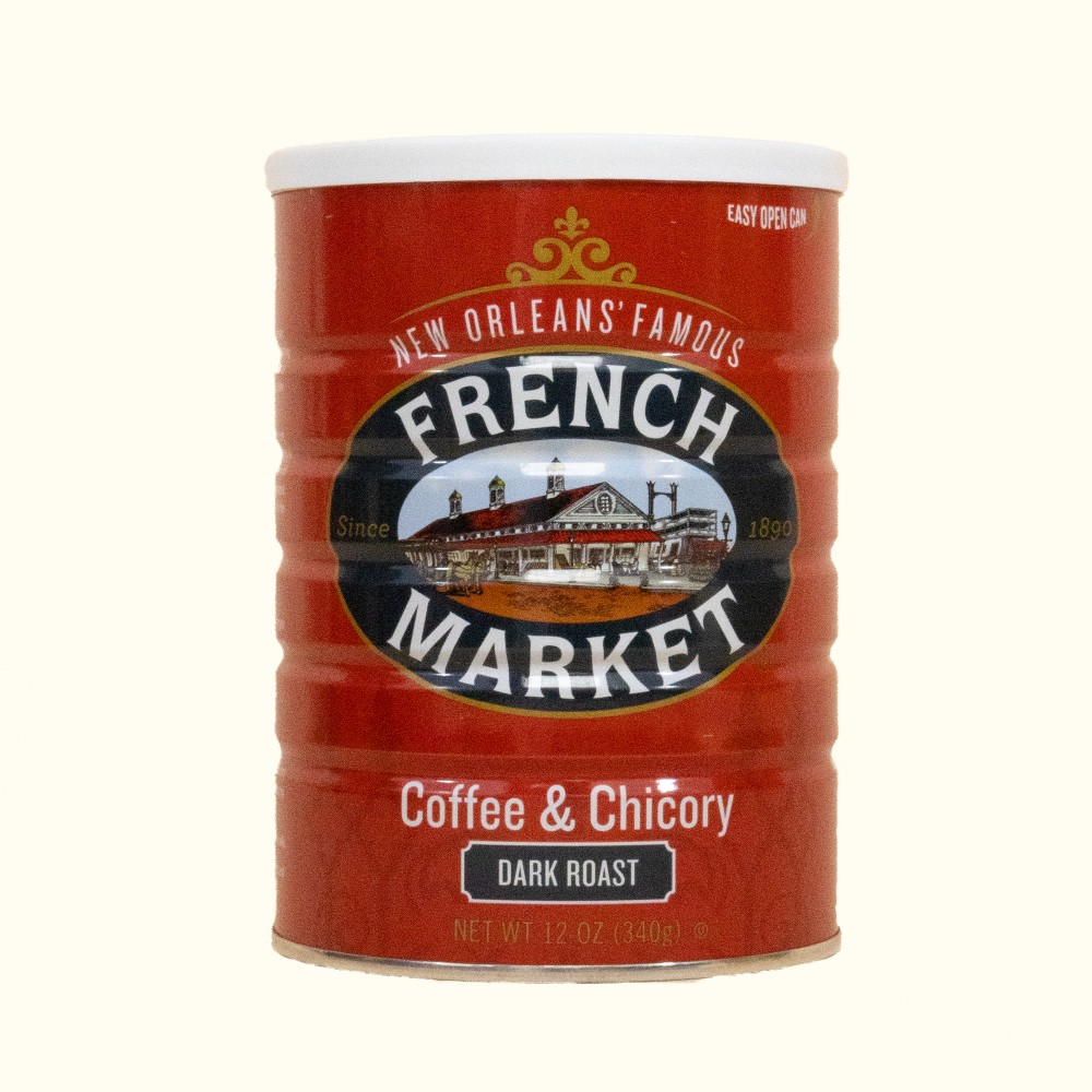 New Orleans Famous French Market Coffee and Chicory Dark Roast Coffee Tin