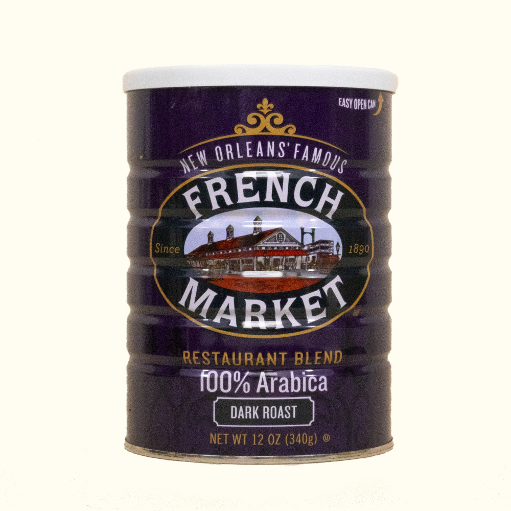 New Orleans Famous French Market Restaurant Dark Roast Coffee Tin - Aunt