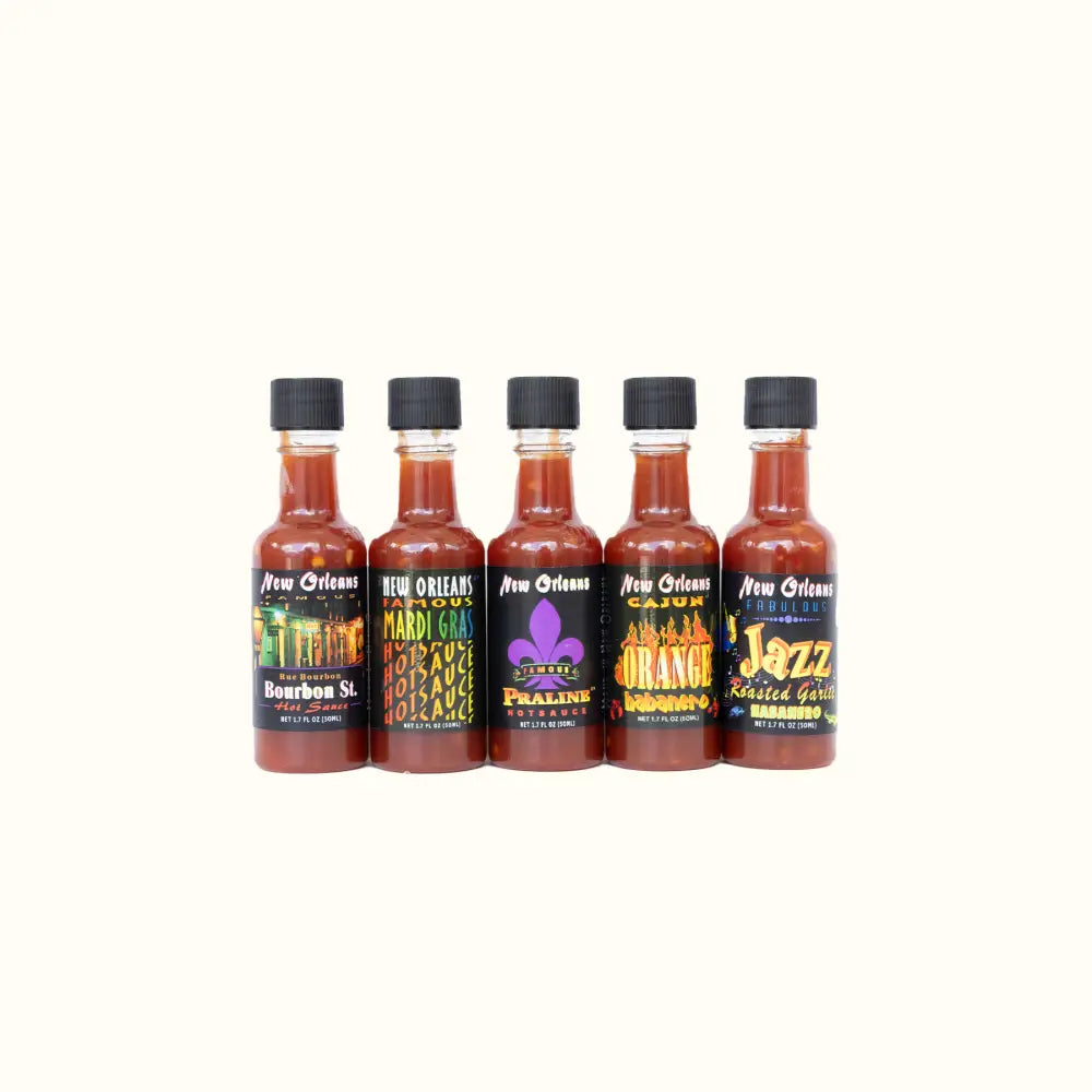 New Orleans Hot Sauce Co Mini Hot Sauce Gift Set - Aunt Sally’s Pralines