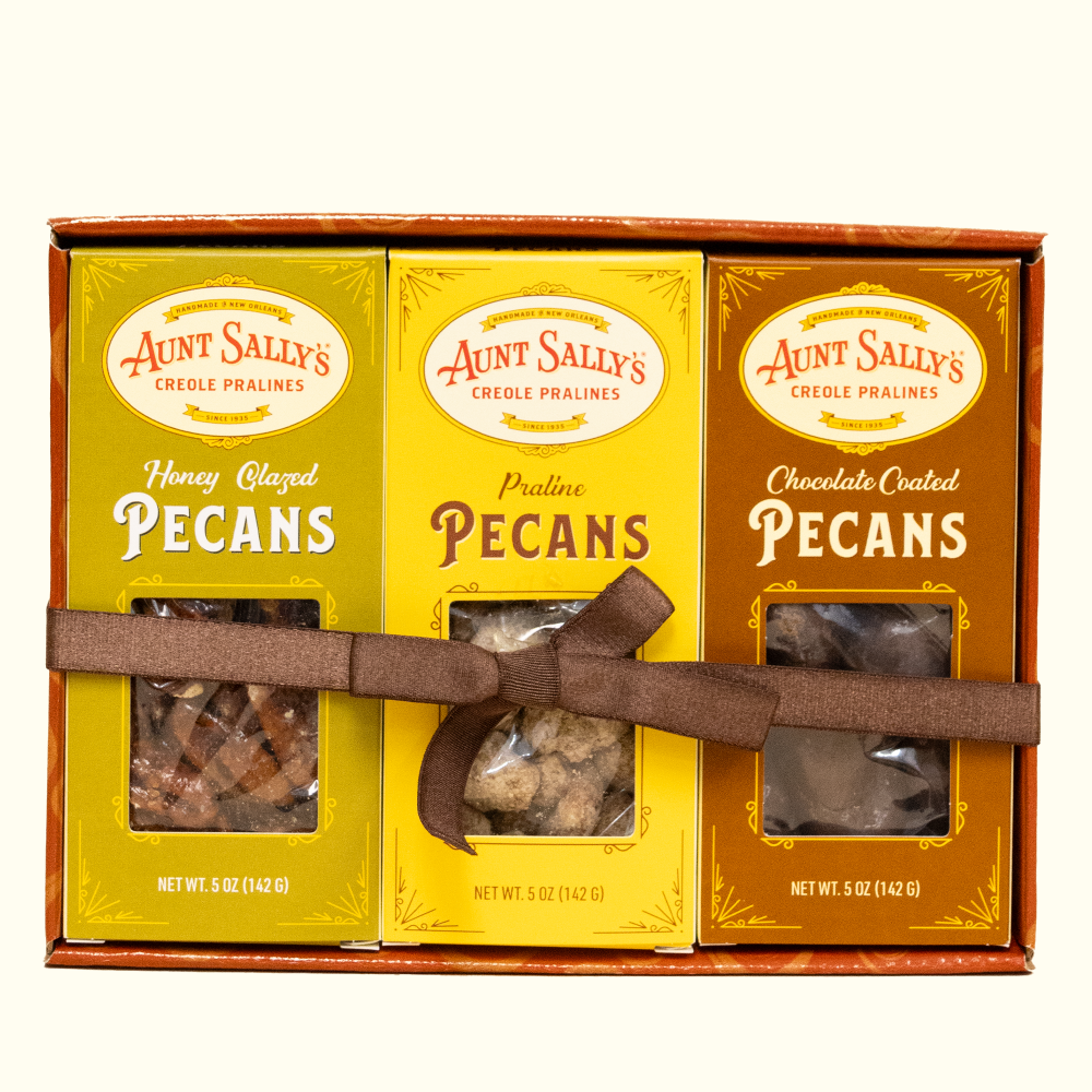 Pecan Trio Gift Box - Aunt Sally’s Pralines