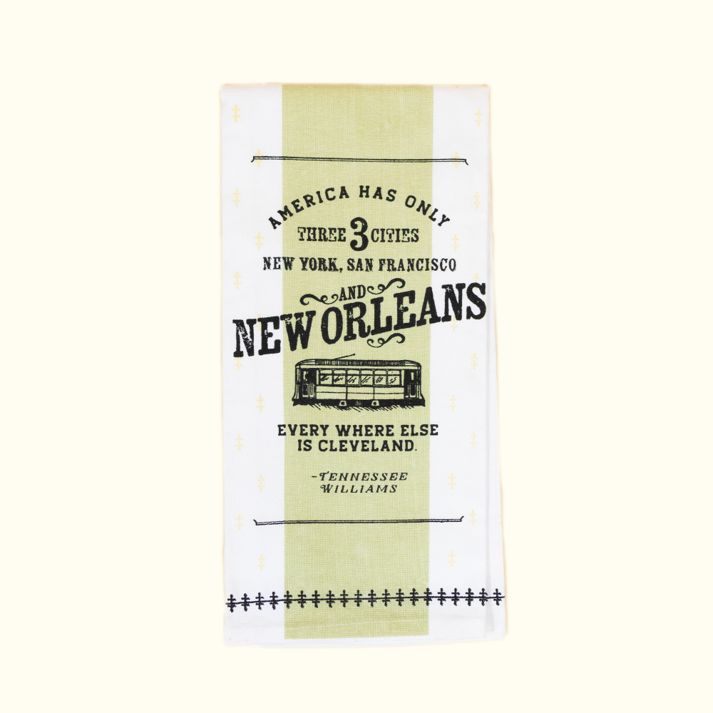 Tennessee Williams Three Cities Kitchen Towel - Aunt Sally’s Pralines