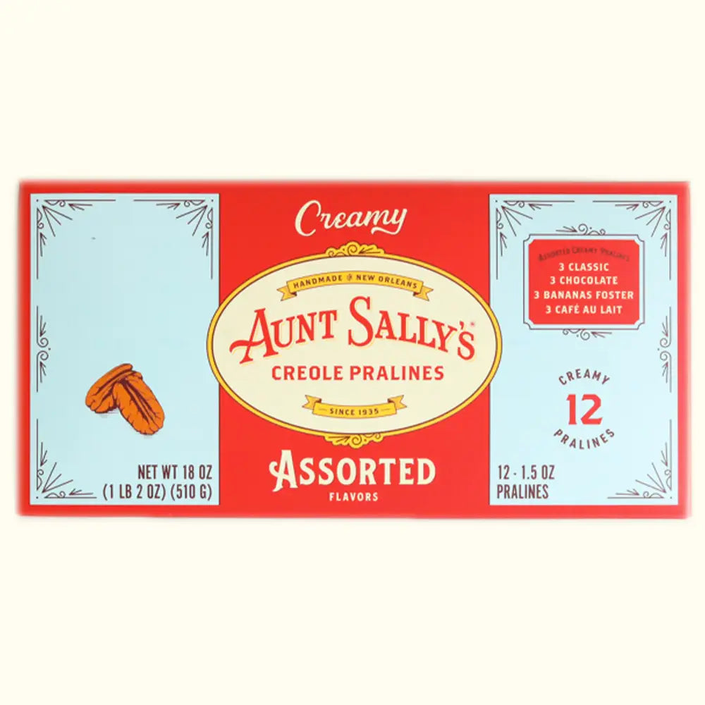 Creamy Assorted Pralines - Box of 12 Aunt Sally’s
