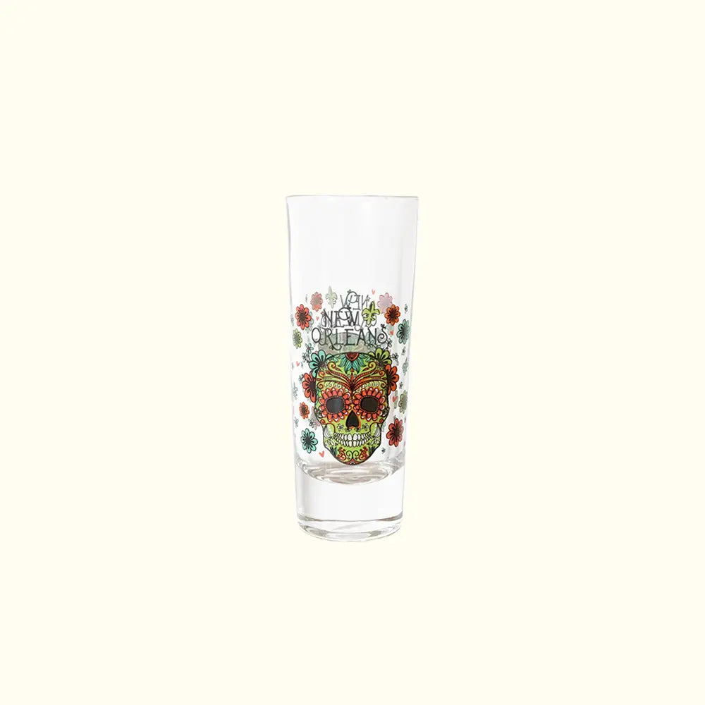 New Orleans Sugar Skull Shooter Glass - Aunt Sally’s Pralines