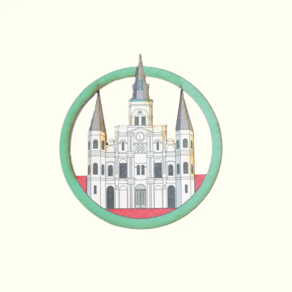 St. Louis Cathedral Wooden Ornament - Aunt Sally’s Pralines